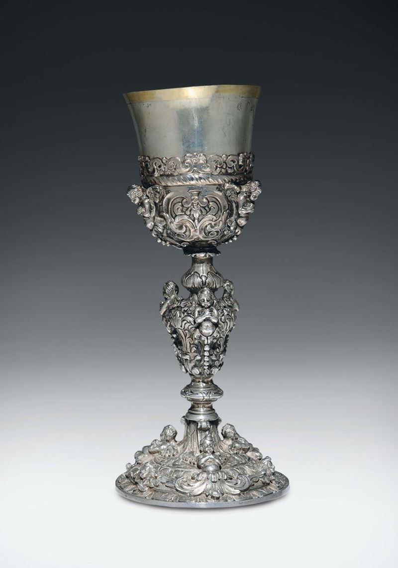 Calice in argento fuso, Palermo 1679  - Auction Italian and European Silver Collection - Cambi Casa d'Aste