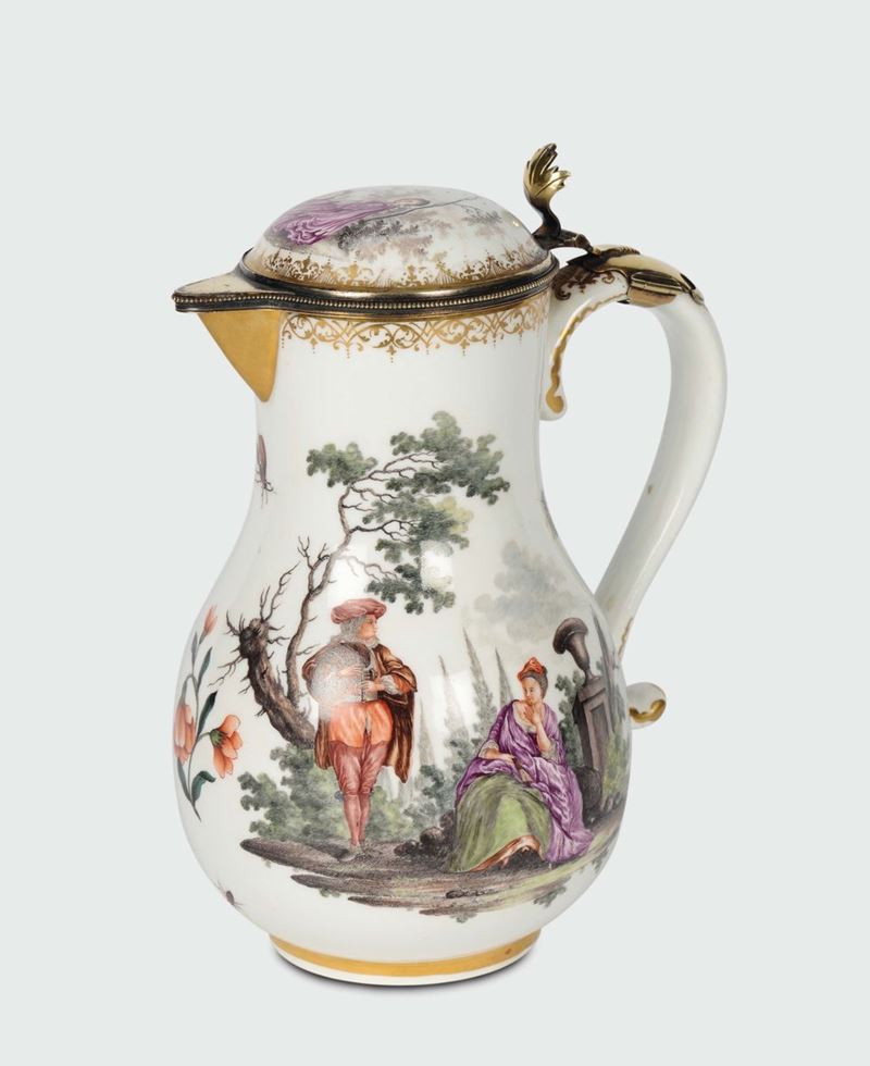 Piccola brocca  Meissen 1740-1745  - Asta Maioliche e Porcellane da Collezione - Cambi Casa d'Aste
