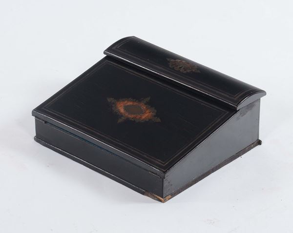 Scrittoio da viaggio in legno ebanizzato