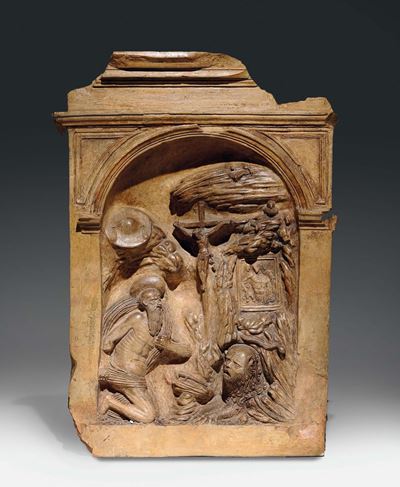 Scultore Veneto-lombardo Attivo nel XVI Secolosan Girolamo Penitente sullo Sfondo di uno Sprone R...