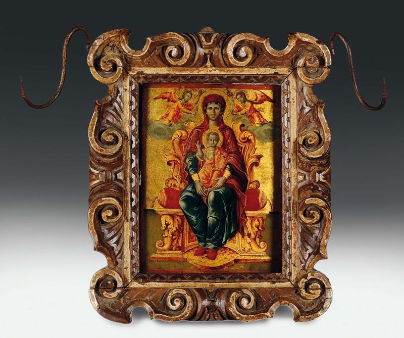 Scuola Veneto-Cretese del XVI secolo Madonna del Segno  - Asta Fine Art Selection - Cambi Casa d'Aste