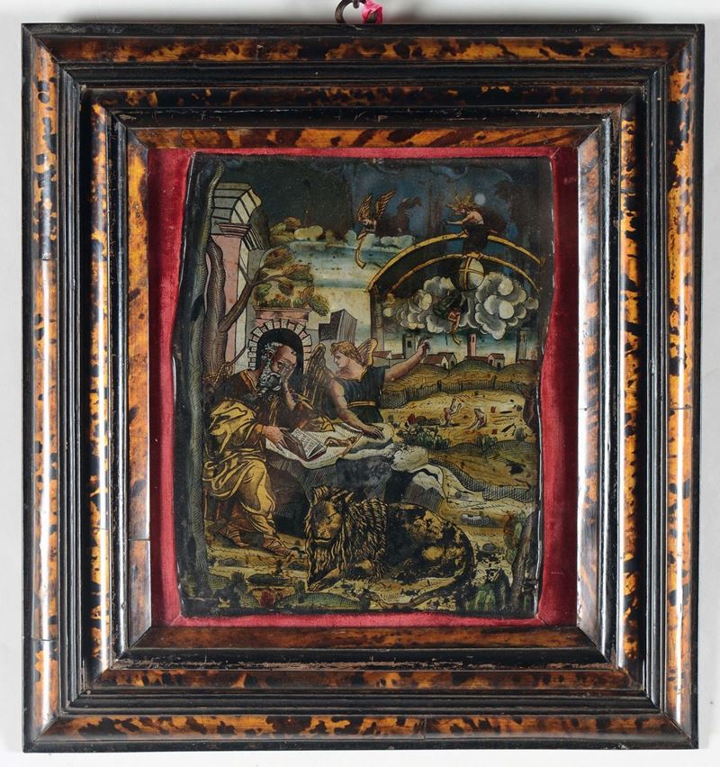Scuola Veneta della  fine del XVI secolo San Girolamo legge l’Apocalisse di Giovanni  - Auction Old Masters Paintings - Cambi Casa d'Aste