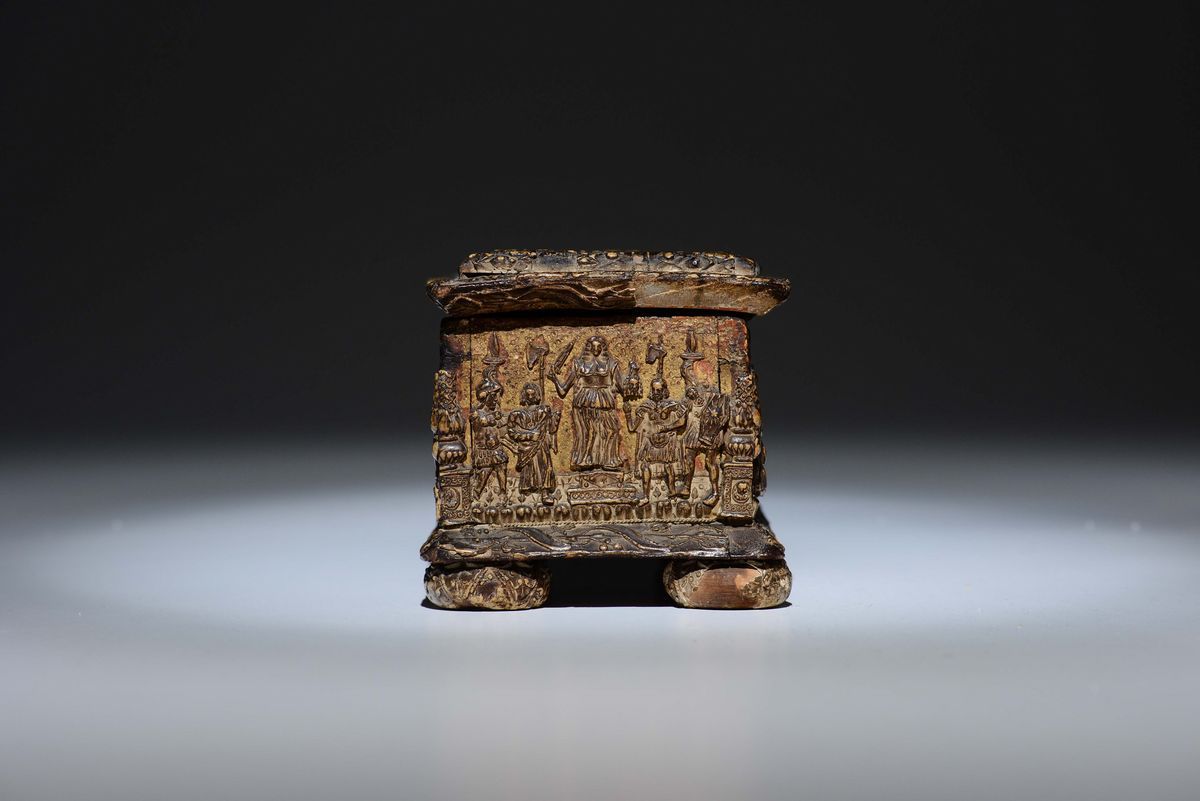 Cofanetto Estense in Pastiglia Muschiata, Maestro dei Trionfi Romani (II Periodo), Ferrara, 1480-...