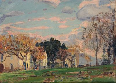 Andrea Tavernier (torino 1858 - Grottaferrata 1932)paesaggio