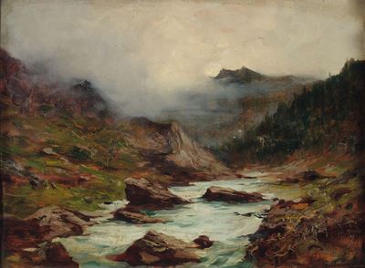 Giuseppe Buscaglione (ariano di Puglia 1868 - Rivoli 1928)paesaggio