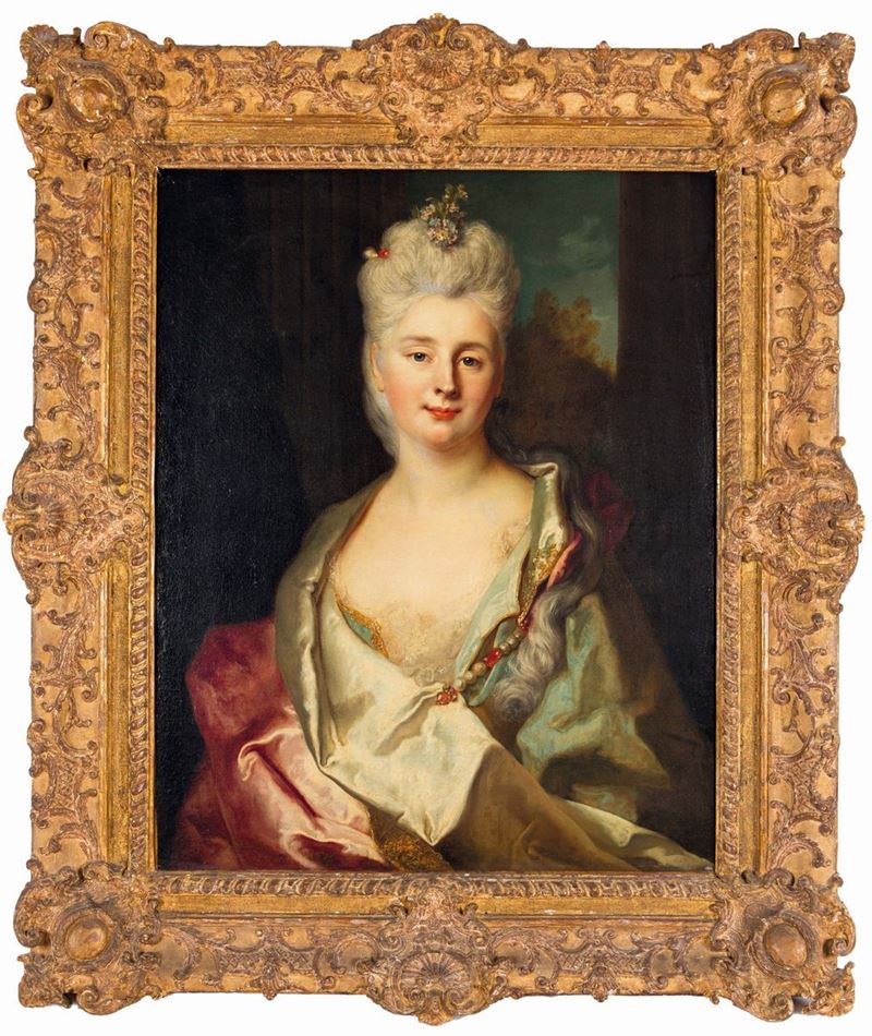 Nicolas De Largilliere (Parigi 1656-1746) Ritratto femminile  - Asta Fine Art Selection - Cambi Casa d'Aste