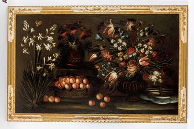 Scuola Lombarda-veneta del XVII Secolocoppia di Nature Morte con Fiori e Frutta
