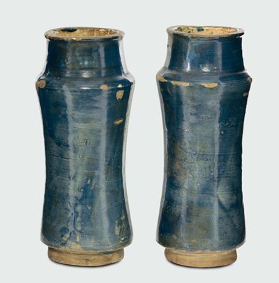 Coppia di Albarelli Spagna, Catalogna, XVII Secolo