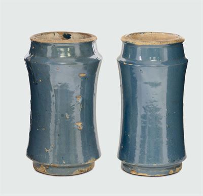 Coppia di Albarelli Spagna, Catalogna, XVII Secolo