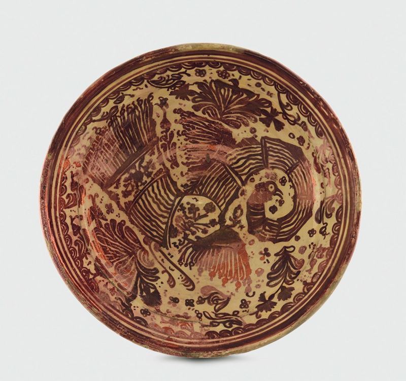 Bacile Spagna, Manises, XVIII secolo  - Asta Maioliche e Porcellane da Collezione - Cambi Casa d'Aste