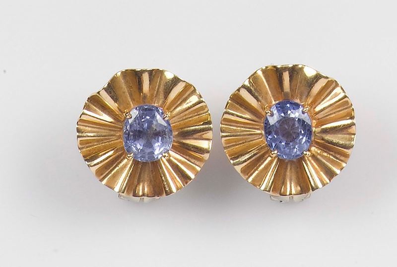 A sapphire earrings  - Auction Fine Jewels - Cambi Casa d'Aste