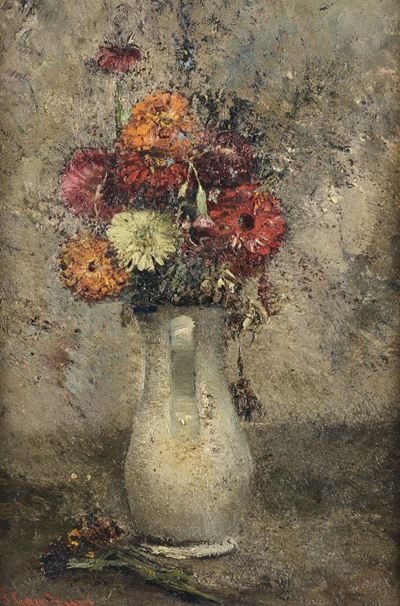 Pietro Gaudenzi (genova 1880 - Anticoli Corrado 1955)vaso di Fiori