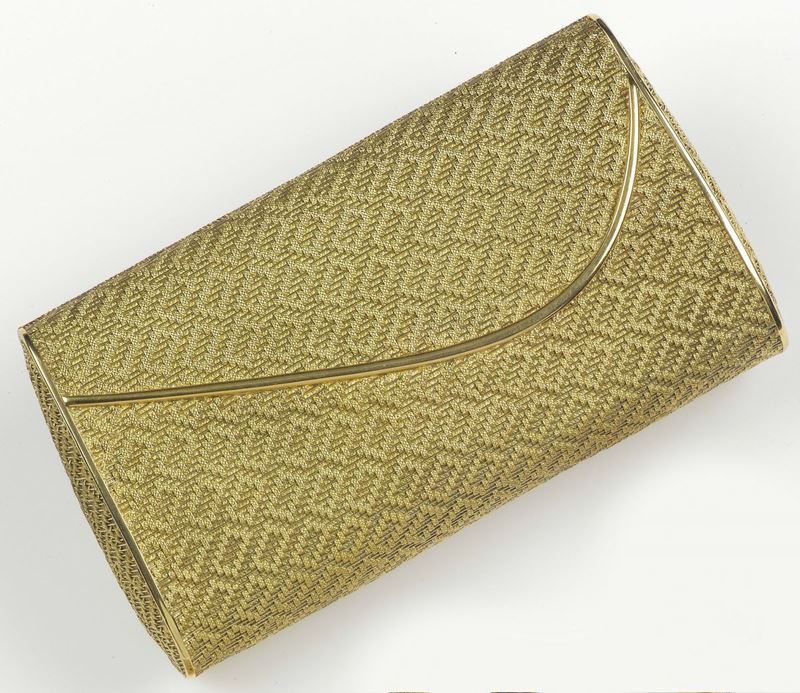 An evening purse. Yellow gold 750/1000  - Auction Fine Jewels - Cambi Casa d'Aste