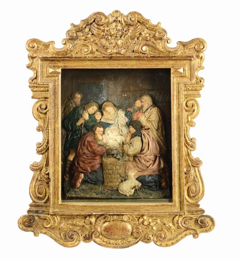 Adorazione dei pastori Firmata S.Guioni (?), 1806  - Auction A Selection of Important Works in Wax - Cambi Casa d'Aste