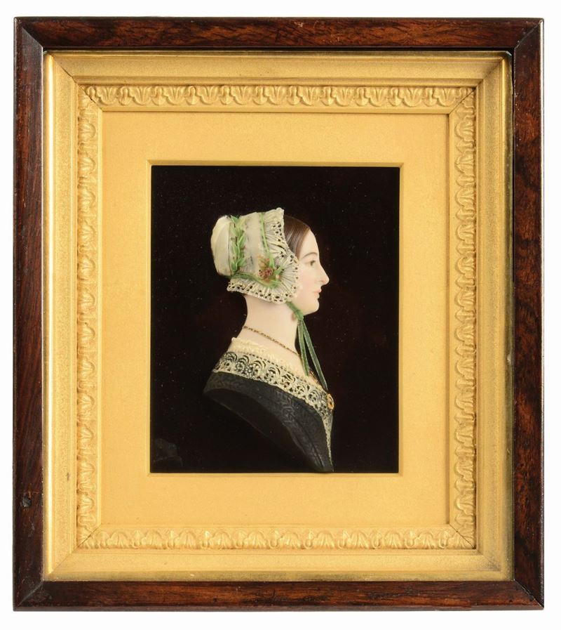 Ritratto femminile. Ceroplasta del XIX secolo  - Asta Un'Importante Raccolta di Opere in Cera - Cambi Casa d'Aste