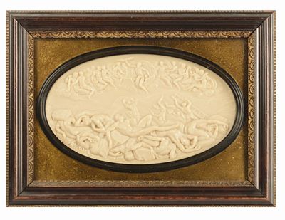 Tre Ovali Neoclassici Monocromi da Guglielmo della Porta Ceroplasta Neoclassico XVIII-XIX Secolo