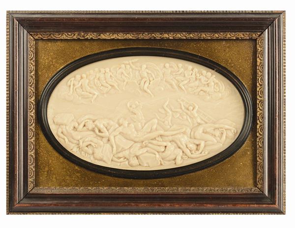Tre ovali neoclassici monocromi da Guglielmo della porta Ceroplasta neoclassico XVIII-XIX secolo