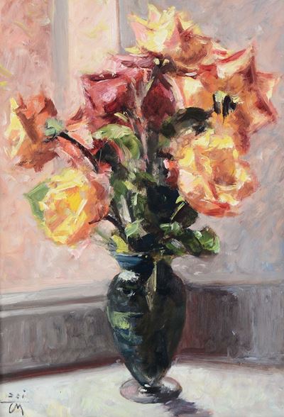 Corrado Michelozzi (livorno 1883-1965)vaso di Fiori