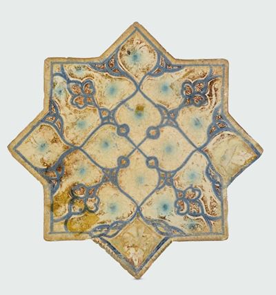 Mattonella Kashan (persia), Fine XIII-inizio XIV Secolo, Anno (egira 650 Circa)