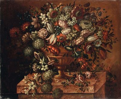 Scuola del XVIII Secolonatura Morta con Vaso di Fiori