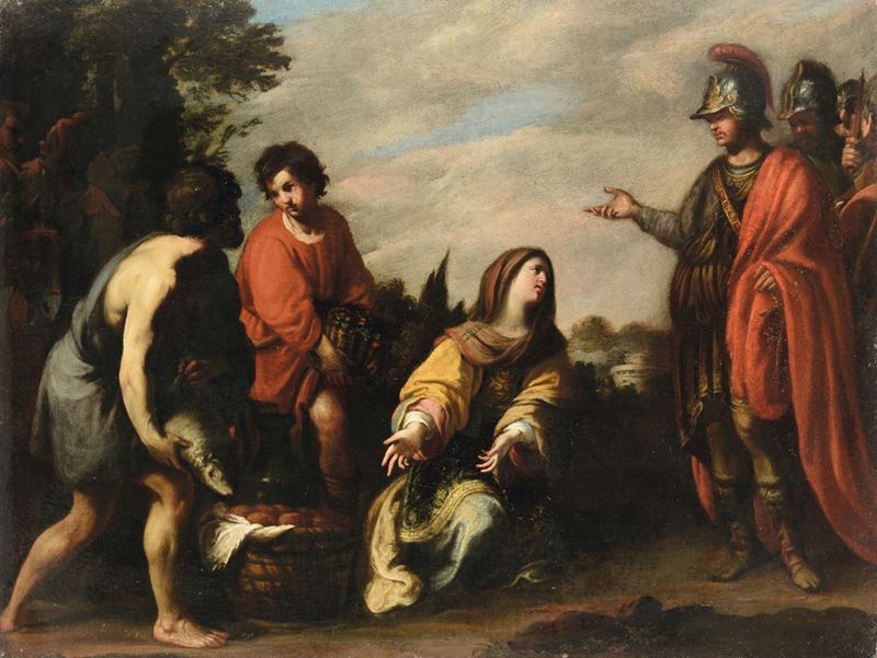 Giovanni Battista Casone (Lerici 1610 - Genova 1686), attribuito a Scena storica  - Auction Old Masters Paintings - Cambi Casa d'Aste
