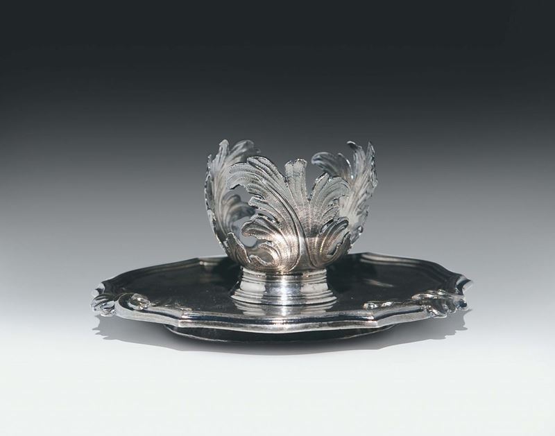 Trambleuse in argento sbalzato, Genova, punzone della Torretta per l'anno 1770  - Auction Italian and European Silver Collection - Cambi Casa d'Aste