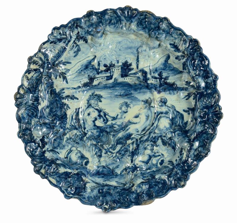 Grande piatto Savona, seconda metà del XVII secolo  - Asta Maioliche e Porcellane da Collezione - Cambi Casa d'Aste
