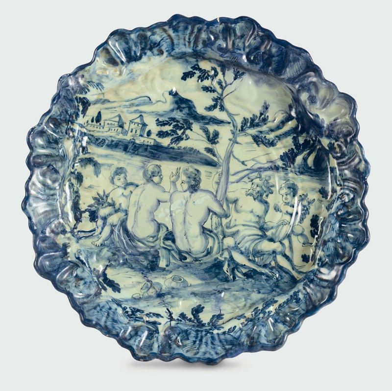 Grande piatto Savona, seconda metà del XVII secolo  - Asta Maioliche e Porcellane da Collezione - Cambi Casa d'Aste