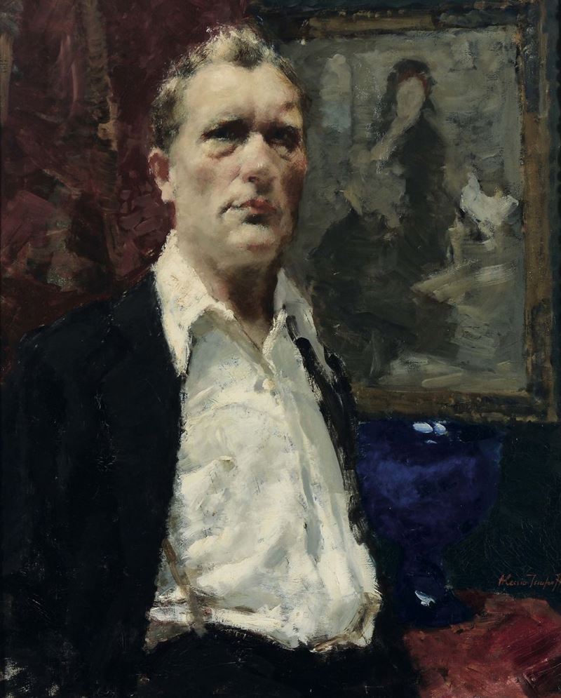 Alessio Issupoff (1889-1957) Autoritratto  - Asta Dipinti del XIX e XX secolo - Cambi Casa d'Aste