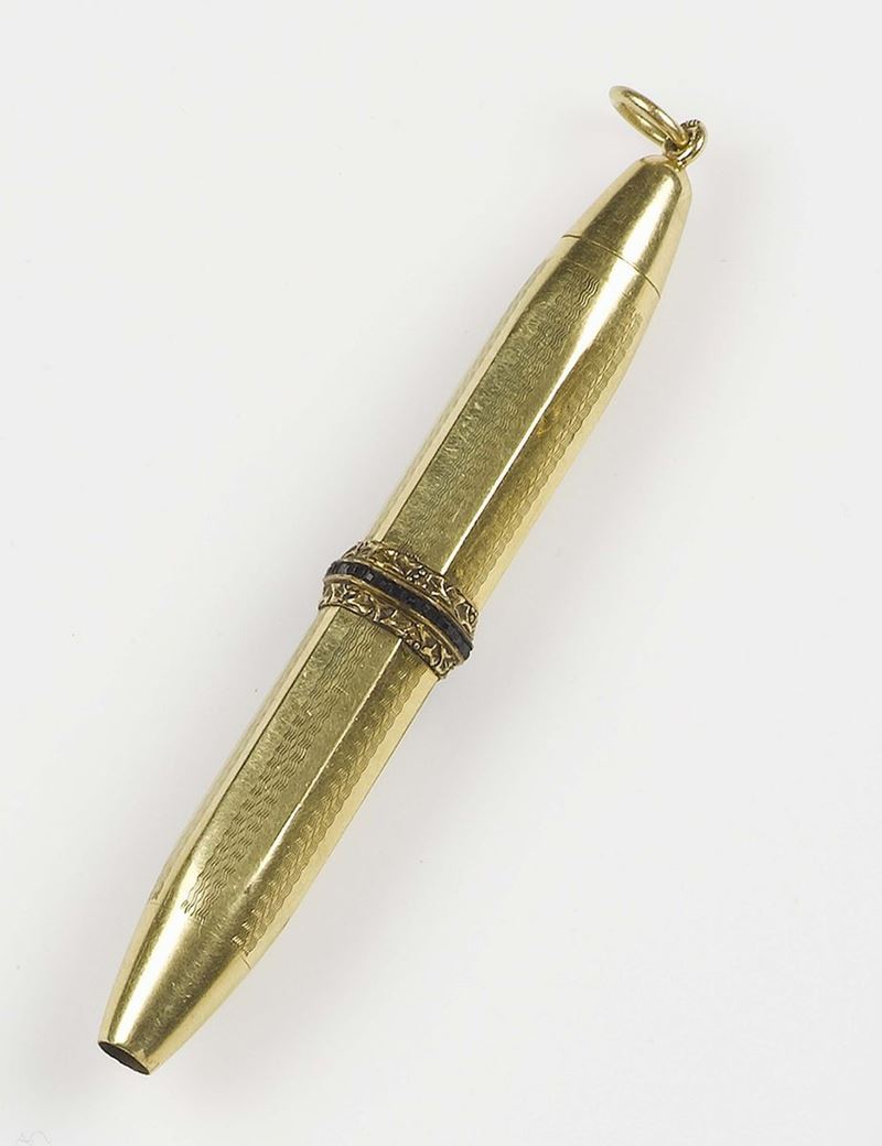A gold plated pencil  - Auction Fine Jewels - Cambi Casa d'Aste