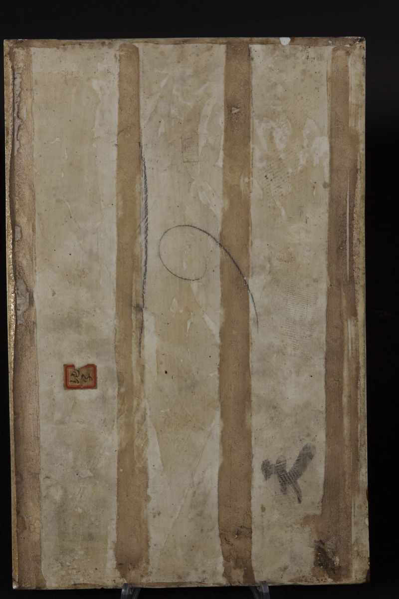 Otto Placche in Porcellana a Smalti Policromi con Iscrizioni, Raffiguranti Scene di Vita Comune, ...