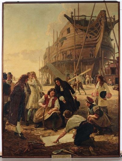Seymur Lucas (1849-1923)cantiere Navale