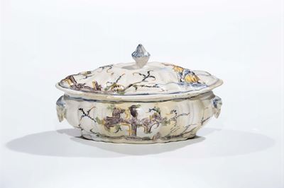 Zuppiera in Maiolica Policroma, Liguria XVIII Secolo