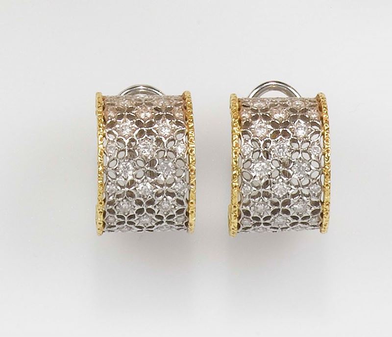 A Buccellati diamond earrings  - Auction Fine Jewels - Cambi Casa d'Aste
