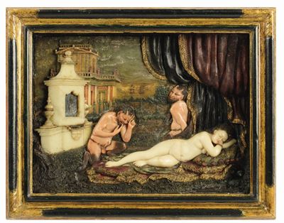 Antiope e Due Satiri, Anna Maria Braun (1642 -1713) (attribuito A)