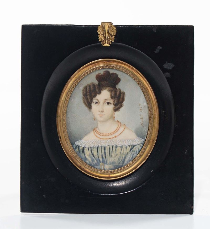 Morbell? Ritratto di giovinetta, 1807  - Asta Asta a Tempo Antiquariato - Cambi Casa d'Aste