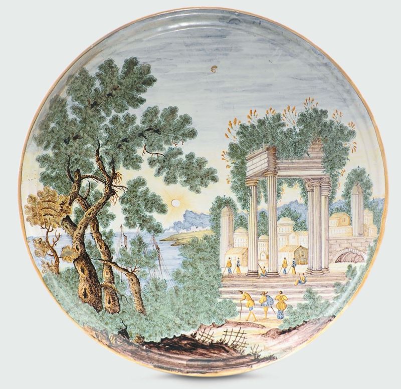 Mattonella Castelli, Nicola Cappelletti, prima metà del XVIII secolo  - Asta Maioliche e Porcellane da Collezione - Cambi Casa d'Aste