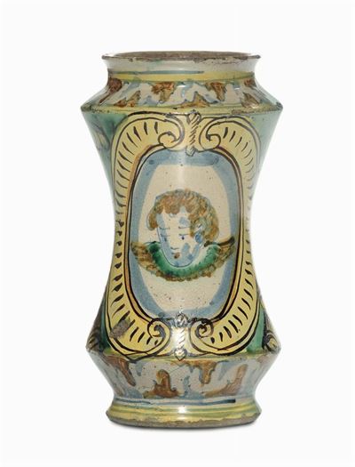 Albarello in Maiolica Policroma, Sicilia XVIII Secolo