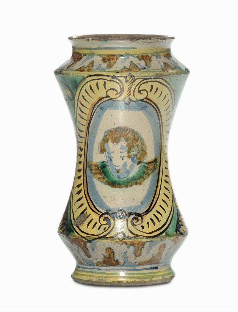 Albarello in maiolica policroma, Sicilia XVIII secolo  - Auction Fine Art - Cambi Casa d'Aste