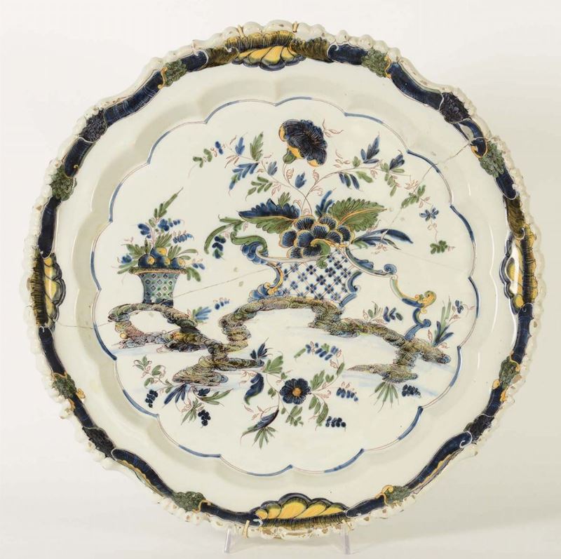 Grande piatto Nove, Manifattura Antonibon, XVIII secolo  - Asta Antiquariato - Cambi Casa d'Aste