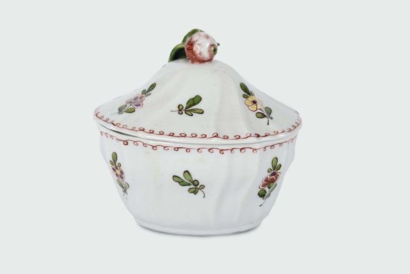 Zuccheriera  Nove, manifattura Antonibon-Parolin, 1780-1790  - Auction Collectors' Majolica and Porcelain - Cambi Casa d'Aste