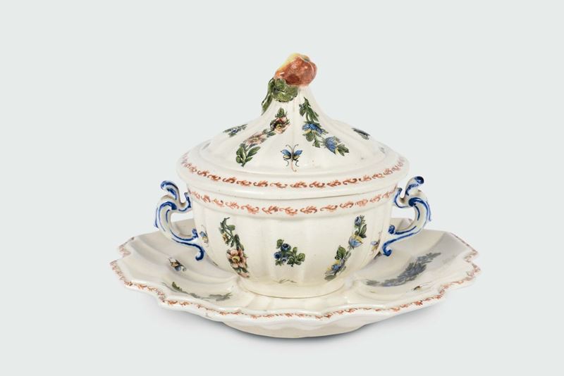 Tazza da brodo Nove, fabbrica Antonibon (attr.), metà del XIX secolo  - Asta Maioliche e Porcellane da Collezione - Cambi Casa d'Aste