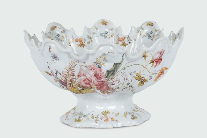 Rinfrescatoio per bicchieri Nove, seconda metà del XIX secolo  - Asta Maioliche e Porcellane da Collezione - Cambi Casa d'Aste