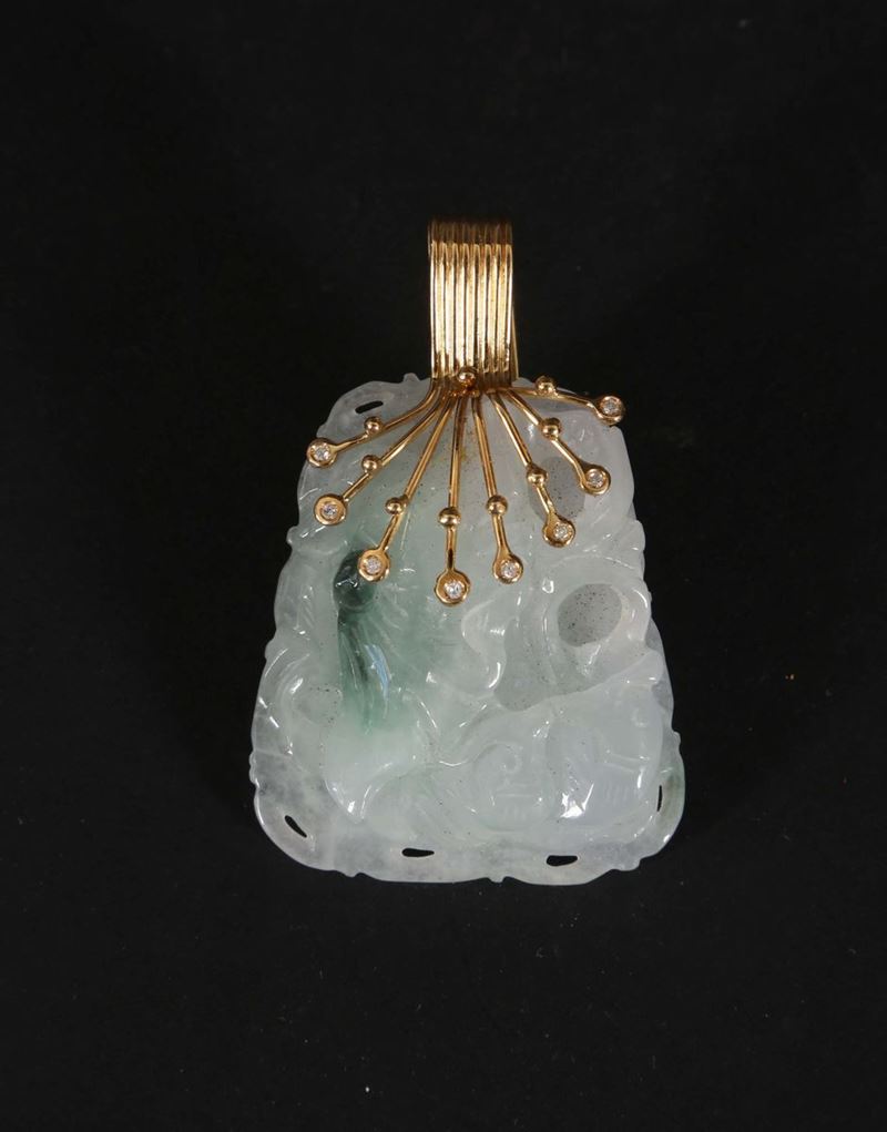 A jadeite pandant  - Auction Fine Jewels - Cambi Casa d'Aste