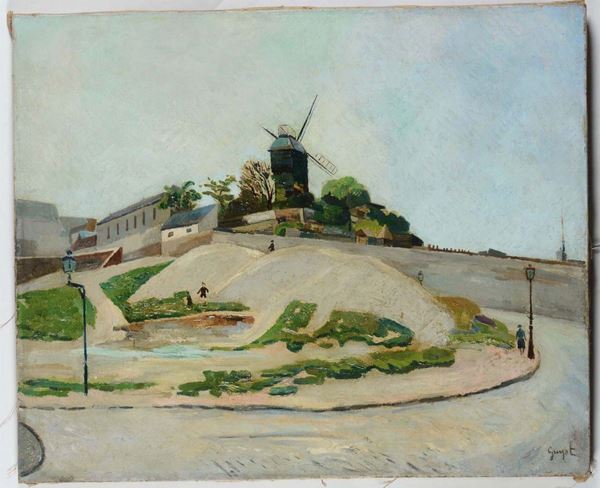 George Lucien Guyot (1885-1973) Le moulin de la Galette, 1910