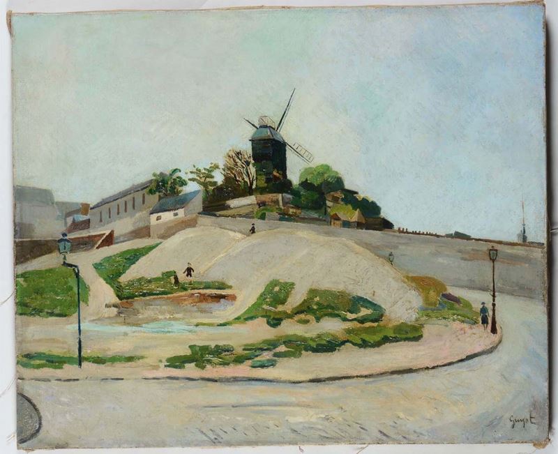 George Lucien Guyot (1885-1973) Le moulin de la Galette, 1910  - Auction Asta a Tempo Antiquariato - Cambi Casa d'Aste