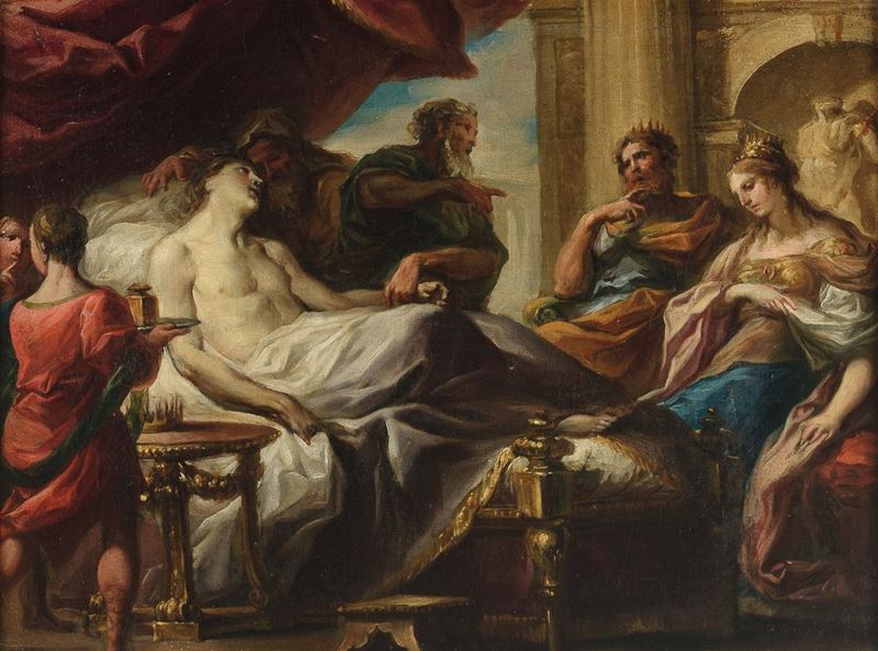 Scuola Romana del XVIII secolo Principe morente  - Auction Old Masters Paintings - Cambi Casa d'Aste