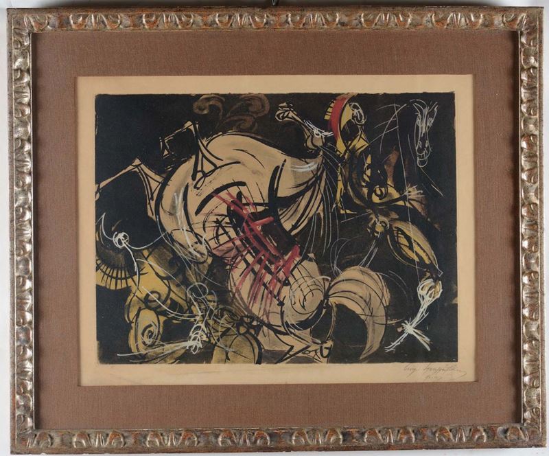 Luigi Spazzapan (1889-1958) Senza Titolo, fine anni '50  - Asta Antiquariato - Cambi Casa d'Aste