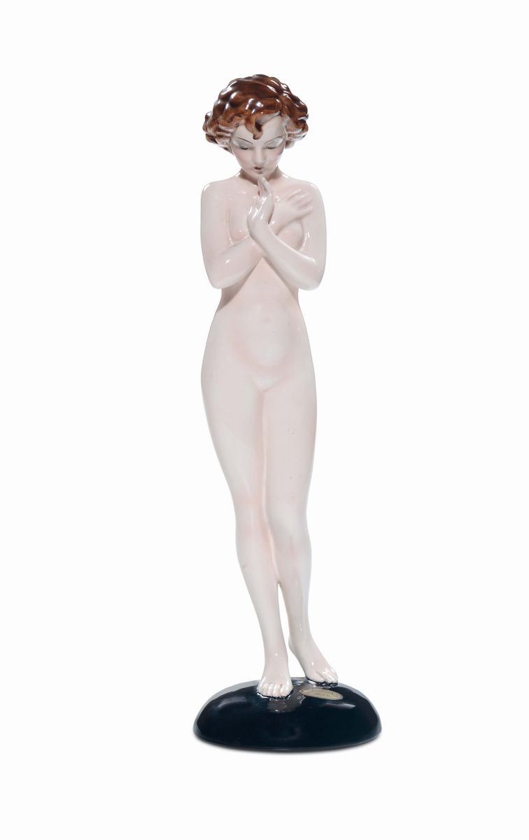 Manifattura Goldscheider - Germania Nudo femminile  - Asta Arti Decorative del XX secolo - Cambi Casa d'Aste
