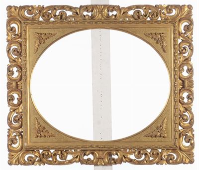 Cornice in Legno Intagliato e Dorato, XIX Secolo